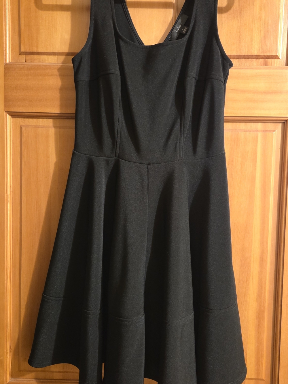 NWOT Lulu's Homecoming Black Sleeveless Fit-and-Flare Midi Dress Black Tie Hoco